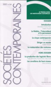 C. Bense, F. Poulard (dir.), Le travail dans les institutions culturelles, Sociétés contemporaines