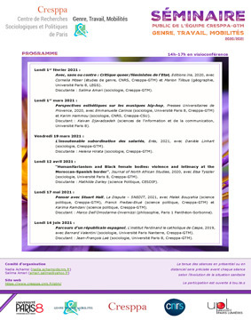 Séminaire public Cresppa-GTM 2020-2021