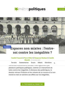 P.Gilbert, et al. "Espaces non mixtes" 