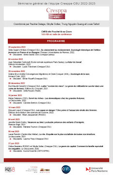 Séminaire général du Cresppa-CSU 2022-2023