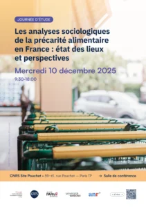 Affiche de la journée d'étude "Les analyses sociologiques de la précarité alimentaire en France"