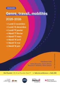 Affiche du séminaire public du Cresppa-GTM 2025-2026