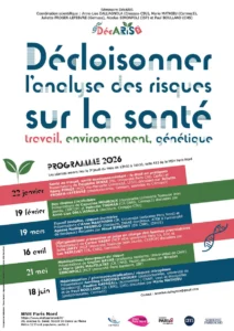 Affiche du séminaire DécARIS: Décloisonner l’analyse des risques sur la santé